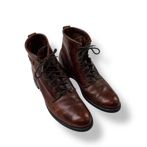 Avirex USA Men's Leather Lace Up Combat Boots Brown Size 10.5 D VTG Military